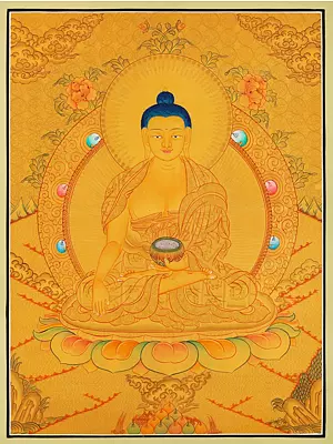Shakyamuni Buddha Thangka (Brocadeless Thangka)
