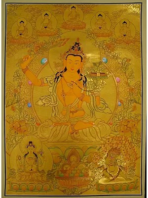 Manjushree Thangka (Brocadeless Thangka)