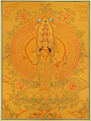 Lokeshvara Thangka (Brocadeless Thangka)