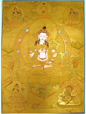 Vajrasattva Thangka (Brocadeless Thangka)