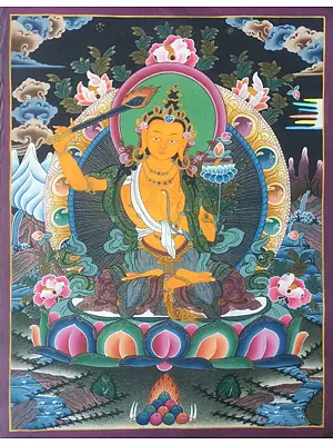 Manjushri (Brocadeless Thangka) Painting