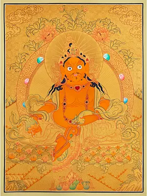 Dzambala Thangka (Brocadeless Thangka)