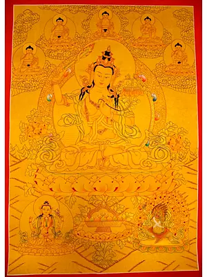 Manjushri Thangka (Brocadeless Thangka)