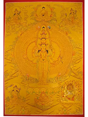 Lokeshvara Thangka (Brocadeless Thangka)