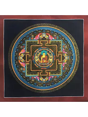 Shakyamuni Mandala Thangka (Brocadeless Thangka)