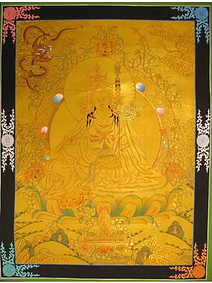 Guru Rinpoche/Guru Padmasambhava Thangka (Brocadeless Thangka)