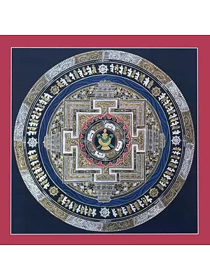 Vase of Treasure Mandala (Brocadeless Thangka)