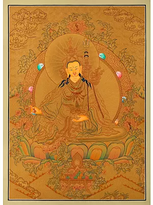 Guru Rinpoche/Guru Padmasambhava Thangka (Brocadeless Thangka)