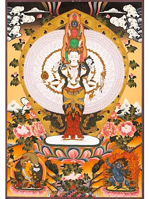 Lokeshvara Thangka (Brocadeless Thangka)