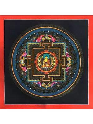 Shakyamuni Mandala Thangka (Brocadeless Thangka)