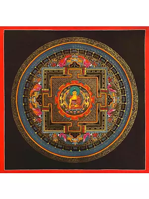Shakyamuni Mandala Thangka (Brocadeless Thangka)