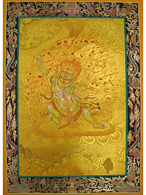Vajrapani Thangka (Brocadeless Thangka)