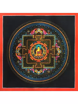 Shakyamuni Mandala Thangka (Brocadeless Thangka)