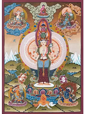 Lokeshvara Thangka (Brocadeless Thangka)