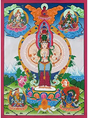 Lokeshvara Thangka (Brocadeless Thangka)