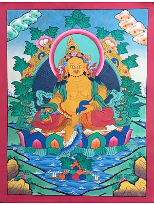 Dzambala Thangka (Brocadeless Thangka)