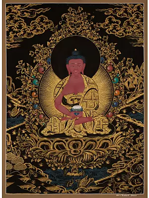 Amitabha Buddha Thangka (Brocadeless Thangka)