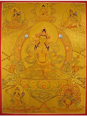Vajrasattva Thangka (Brocadeless Thangka)