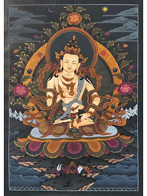Vajrasattva Thangka (Brocadeless Thangka)