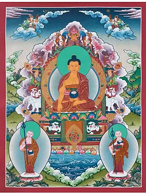 Shakyamuni Buddha Thangka (Brocadeless Thangka)