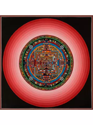 Kalachakra Mandala For Meditation (Brocadeless Thangka)