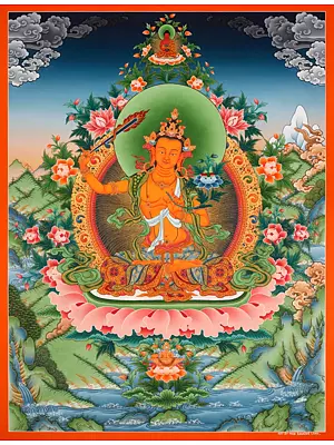Manjushree Thangka (Brocadeless Thangka)