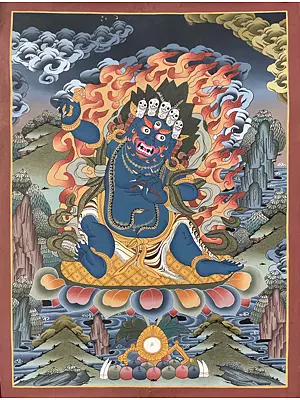 Vajrapani Thangka (Brocadeless Thangka)