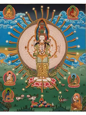 Lokeshvara Thangka (Brocadeless Thangka)