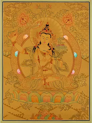 Manjushri Thangka (Brocadeless Thangka)