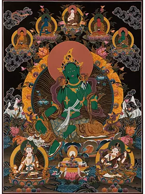 Avalokiteshvara | Chenrezig Thangka (Brocadeless Thangka)
