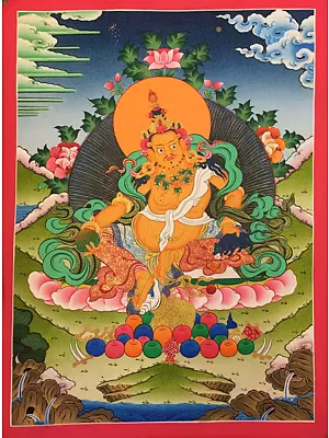 Dzambala Thangka (Brocadeless Thangka)