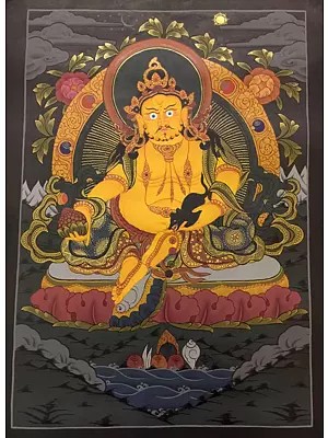 Dzambala (Brocadeless Thangka)