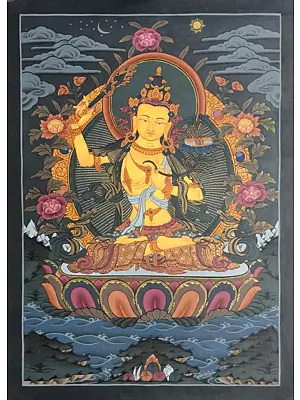Manjushree Thangka (Brocadeless Thangka)