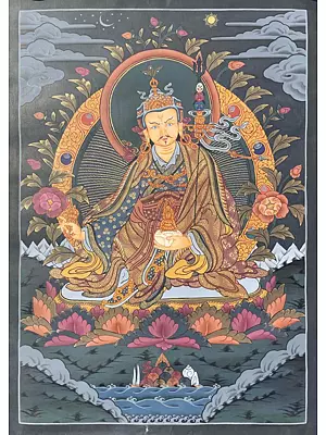 Guru Rinpoche/Guru Padmasambhava Thangka (Brocadeless Thangka)