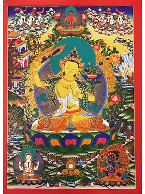 Manjushri (Brocadeless Thangka)