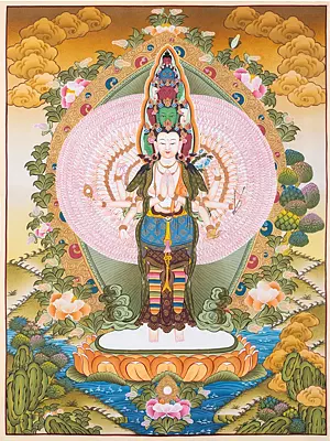 Lokeshvara Thangka (Brocadeless Thangka)