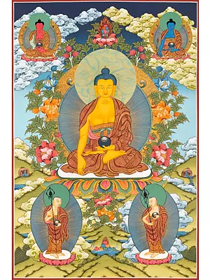 Shakyamuni Buddha Thangka (Brocadeless Thangka)