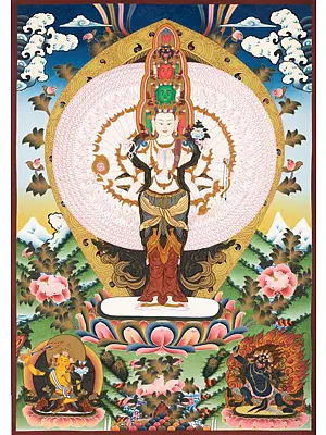 Lokeshvara thangka (Brocadeless Thangka)