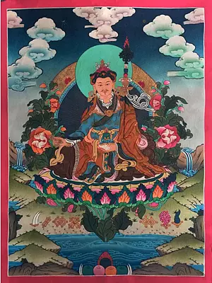 Guru Rinpoche/Guru Padmasambhava Thangka (Brocadeless Thangka)