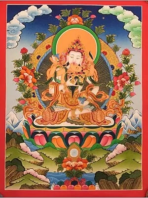 Dorje Sempa Yab Yum (Brocadeless Thangka)