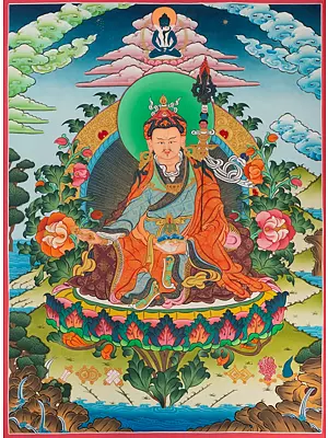 Guru Rinpoche/Guru Padmasambhava Thangka (Brocadeless Thangka)