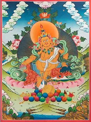 Dzambala Thangka (Brocadeless Thangka)