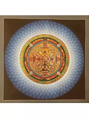 Lotus Kalachakra Mandala (Brocadeless Thangka)