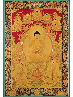 Shakyamuni Buddha Thangka (Brocadeless Thangka)