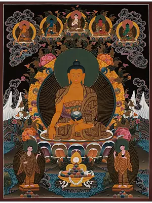 Shakyamuni Buddha Thangka (Brocadeless Thangka)