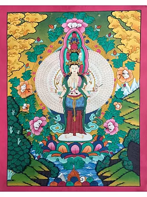 Lokeshvara Thangka (Brocadeless Thangka)