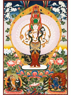 Lokeshvara Thangka (Brocadeless Thangka)