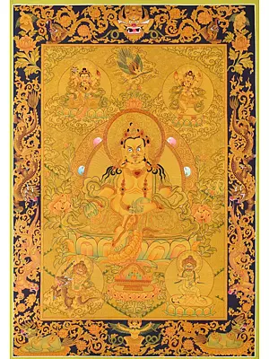 5 Dzambalas (Brocadeless Thangka)