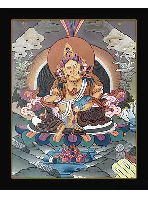 Dzambala or Jambala Thangka (Brocadeless Thangka)