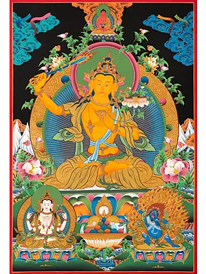 Manjushree (Brocadeless Thangka)